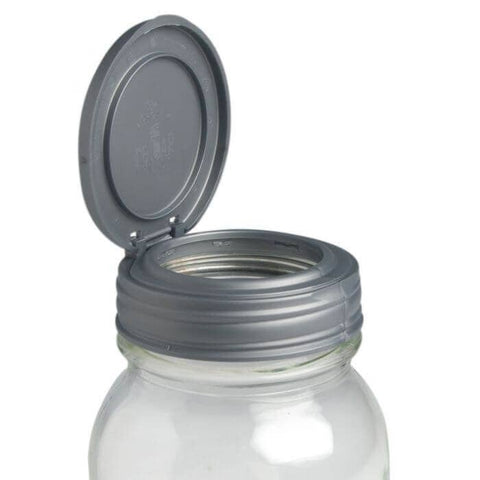 Mason Jars Flip Lid - Regular Mouth / Black - reCAP Mason Jars