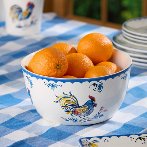 French Rooster Deep Bowl, 11"x5.5" - Certified International