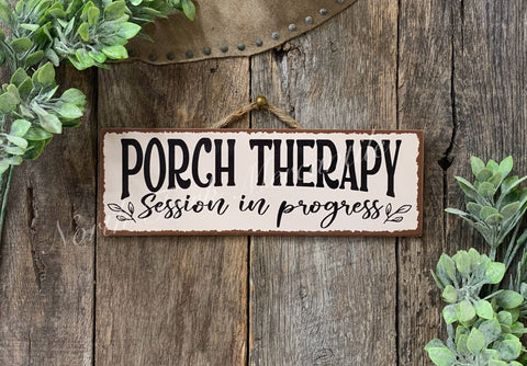 Porch Therapy Session In Progress, 4"x12" - North Fork Mercantile