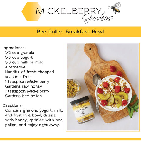 Bee Pollen: Nature's raw, clean and pure multivitamin, 6oz - Mickelberry Gardens
