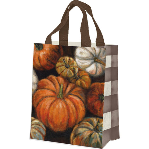 Orange Pumpkin Daily Tote, 8.8"x10.3"x4.8" - Primitives by Kathy