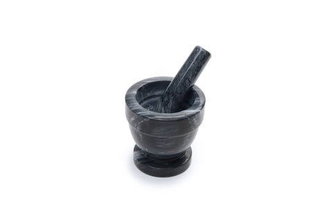 Marble Mortar and Pestle, Black, 4" - Fox Run Brands