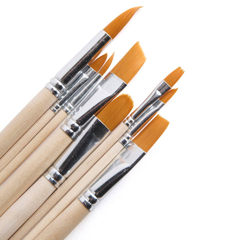 Paintbrush Set of 8 Assorted, Nylon Filament in Canvas Bag - elseware unplug / eco-kids