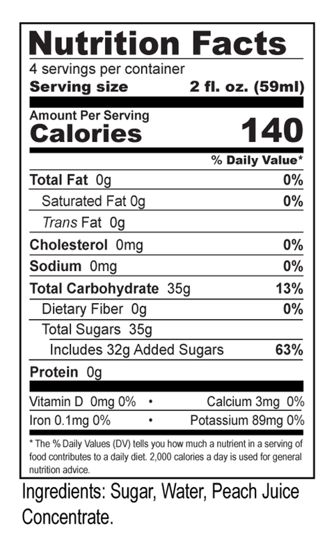 Peach Syrup - 8 fl. oz. - Cooper's Mill