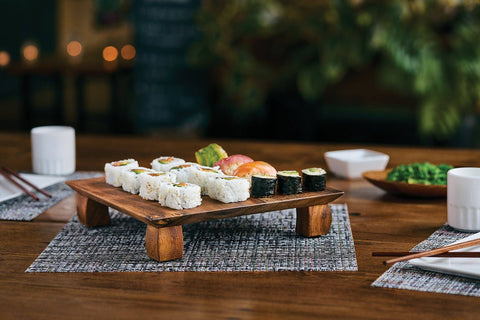 Ironwood Kyoto Sushi Stand, Acacia, 10"x10"x2" - Fox Run Brands