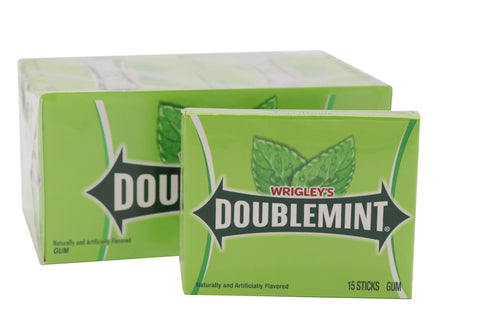 Wrigley's Doublemint Wallet Chewing Gum Pack, 15 sticks - Grandpa Joe's
