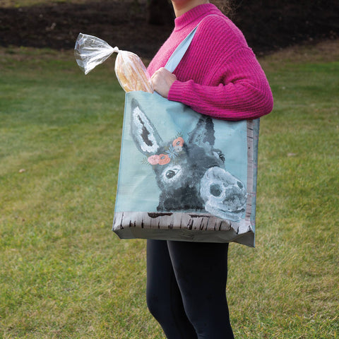Donkey Market Tote, 15.5"x15.3"x6" - Primitives by Kathy
