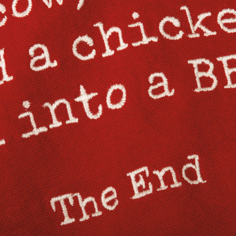 A Cow Pig & Chicken Walk Into A BBQ...The End Apron - Primitives by Kathy