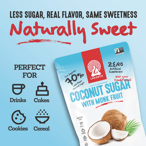 Coconut Sugar with Monkfruit Sweetener, 1 lb - Lakanto