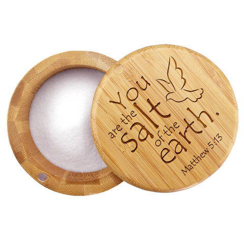 Salt Box: "Salt of the Earth" Engraved  - Totally Bamboo