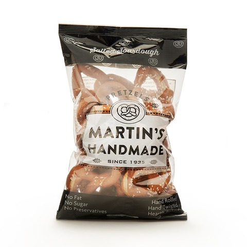 Handmade Pretzels, Salted, 8oz, Extra Dark - Martins Handmade Pretzels