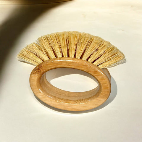 Bamboo Oval Vegetable Cleaning Brush - Bamboo Switch