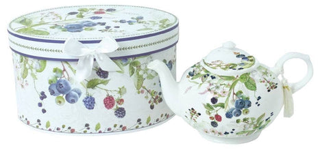 Wild Berries Bone China Teapot, 1.14 qt, in Gift Box