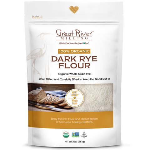 Organic Dark Rye Flour (1.25 Lb): 20oz - Great River Milling