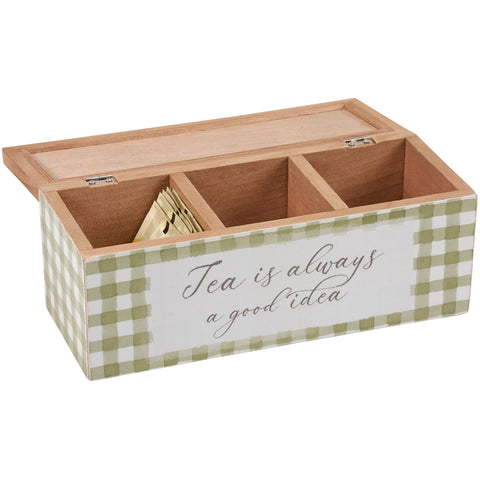 Tea Is Always A Good Idea, 10"x4"x3.3" Tea Box - Primitives by Kathy