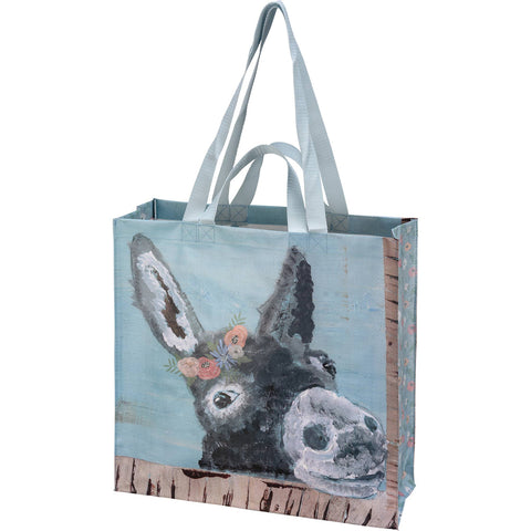 Donkey Market Tote, 15.5"x15.3"x6" - Primitives by Kathy