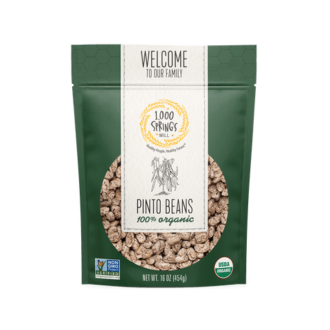 16 oz. Organic Pinto Beans - 1000 Springs Mill