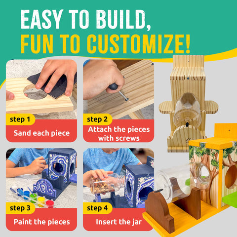 Squirrel Feeder Woodworking Kit - SparkJump