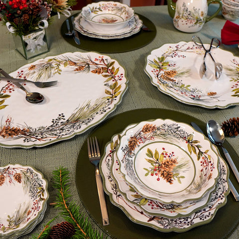 Winters Forest Christmas - Oval Platter - Certified International