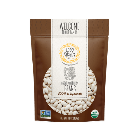 16 oz. Organic Great Northern Beans - 1000 Springs Mill