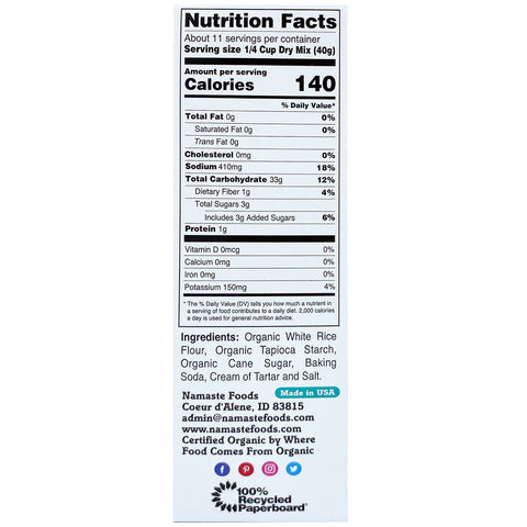 All Purpose Baking Mix, 1 lb, Gluten Free Organic - Namaste Foods
