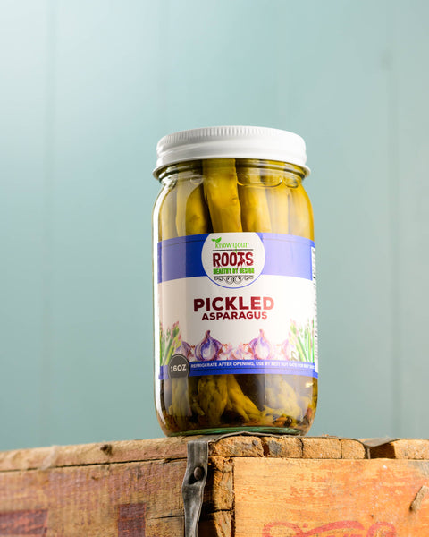 Pickled Asparagus, 16 oz - Know Your Roots Pickles