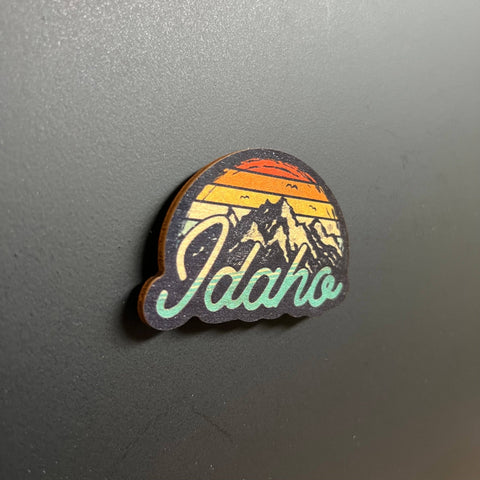 Idaho Mountains, 2" Wooden Magnet