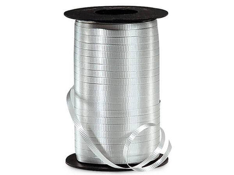 Poly Curling Ribbon: Silver, 3/8"x250 yards - Nashville Wraps