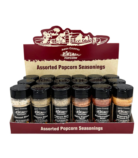 Popcorn Dust Seasonings, Variety - Amish Country Popcorn