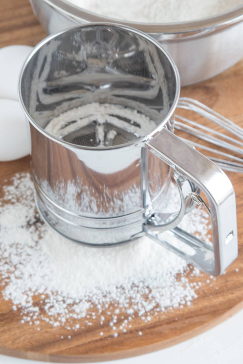 Flour Sifter, Stainless Steel, 3 cup, 3.75 x 6.25 x 5.25 in - Fox Run Brands