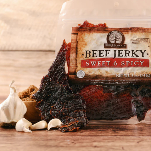 Sweet N' Spicy Beef Jerky, All-Natural, 4 oz - Mahogany Smoked Meats