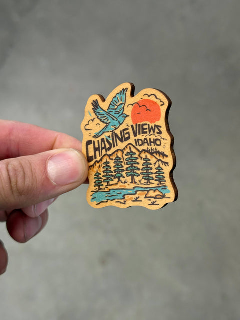 Chasing Views Idaho, 2" Wooden Magnet