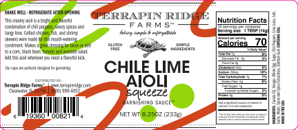 Chile Lime Aioli Squeeze, 8.25 oz - Terrapin Ridge Farms
