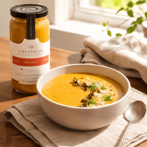 Red Lentil Soup, 16 oz - 18 Chestnuts Soups