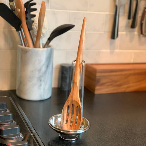 Ironwood Slotted Spoon Utensil for Cooking, Acacia, 12" - Fox Run Brands