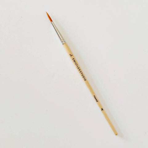 Watercolor Paintbrushes, Wood, set of 5 - Emily Lex Studio