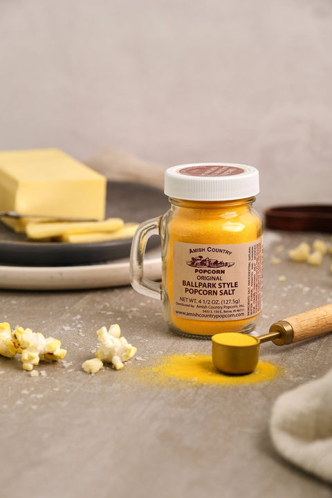 4.5oz Bottle of Ballpark-Style Popcorn Salt - Amish Country Popcorn