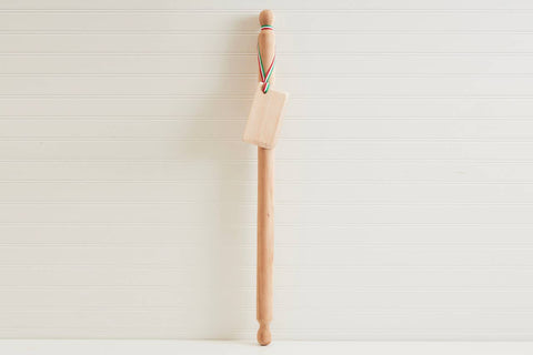 Italian Beechwood 31" Rolling Pin and Dough Scraper Set - Verve Culture