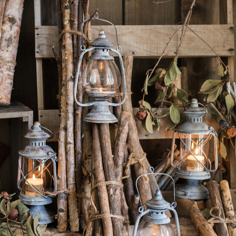 Restoration Candle Holder Backyard Décor Lantern, Style [B] - Rustic Reach