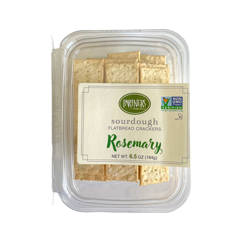 Sourdough Rosemary Flatbread Crackers - Partners Crackers