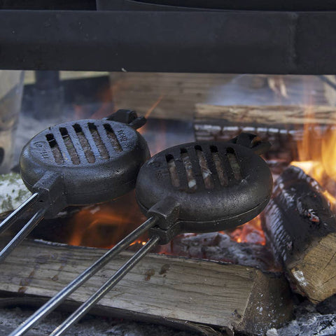 Single Hamburger Griller, Cast Iron, 28"x4.25"diameter - Rome Outdoor Cookware