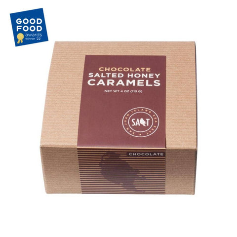 Chocolate Salted Honey Caramels - San Juan Island Sea Salt