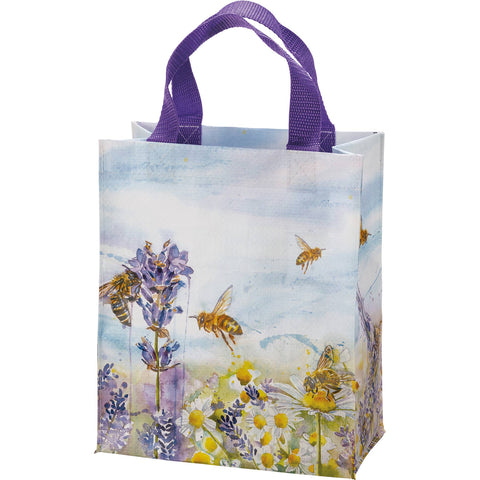 Lavender Daily Tote, 8.8"x10.3"x4.8" - Primitives by Kathy