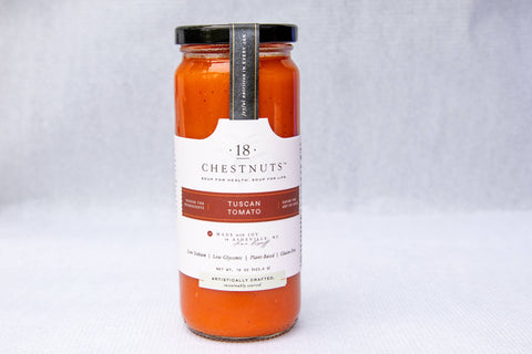 Tuscan Tomato Soup 16 oz Vegan & GF Shelf Stable - 18 Chestnuts Soups