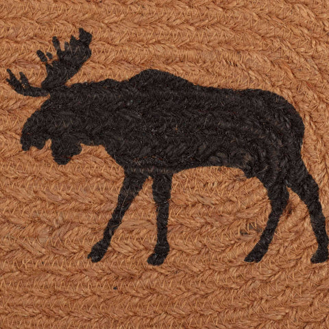 Cumberland Stenciled Moose Jute Trivet, 8 in - VHC Brands
