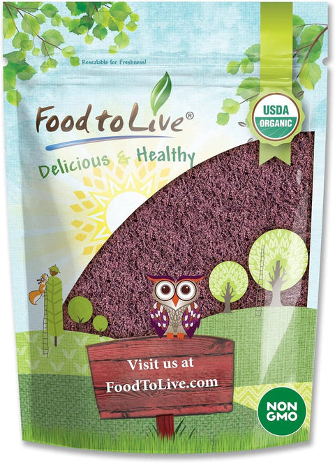 Organic Acai Berry Powder –Non-GMO, Kosher, Raw, Freeze-Dried: 0.25 Pound - Food To Live