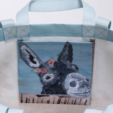 Donkey Market Tote, 15.5"x15.3"x6" - Primitives by Kathy