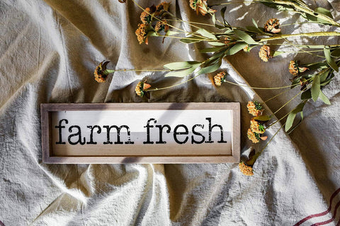Farm Fresh Solid Pine Wood Sign - Paris Loft Inc