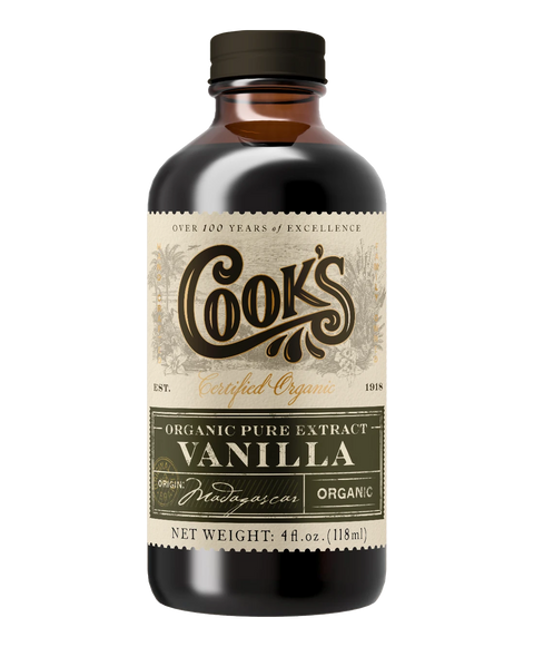 Organic Pure Madagascar Vanilla Extract, 4 Oz - Cook Flavoring Company