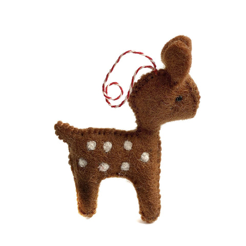 Fawn Deer Felt Wool Christmas Ornament - Ornaments 4 Orphans